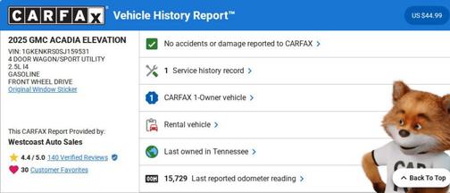 2025 GMC Acadia FWD Elevation