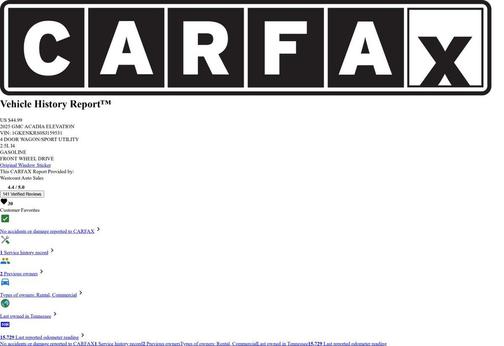 2025 GMC Acadia FWD Elevation