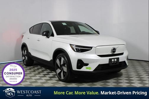 Crystal White Metallic 2023 Volvo C40 Recharge Pure Electric Twin Ultimate