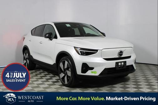 Crystal White Metallic 2023 Volvo C40 Recharge Pure Electric Twin Ultimate