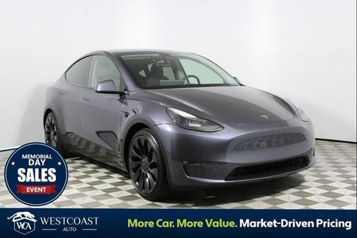 Gray 2022 Tesla Model Y Performance Dual Motor All-Wheel Drive