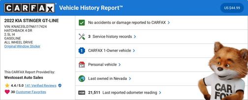 2022 Kia Stinger GT-Line