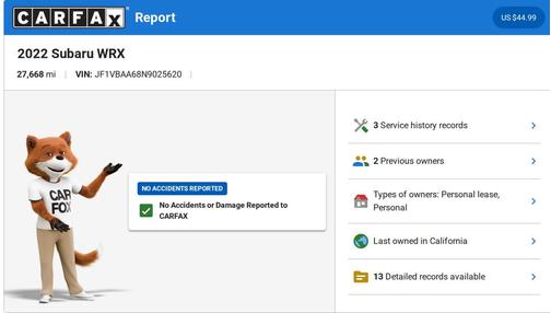 2022 Subaru WRX Base