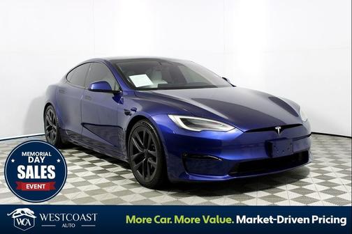 Deep Blue Metallic 2022 Tesla Model S Plaid