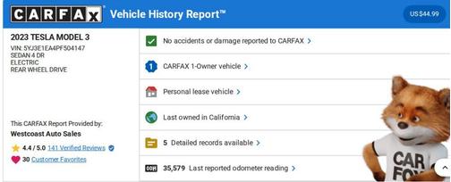 2023 Tesla Model 3 Standard Range