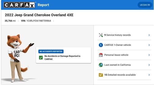 2022 Jeep Grand Cherokee 4xe Overland