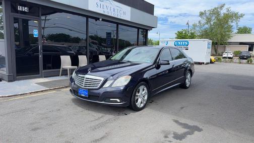 Blue 2010 Mercedes-Benz E-Class E 350 4MATIC Sedan 4D
