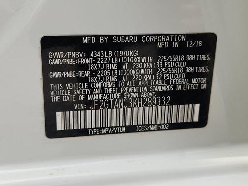 2019 Subaru Crosstrek 2.0i Limited
