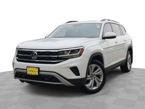 Pure White 2021 Volkswagen Atlas 3.6 V6 SE w/ Technology
