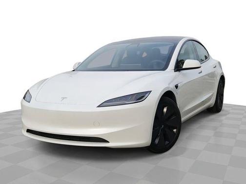 Pearl White Multi 2025 Tesla Model 3 Long Range