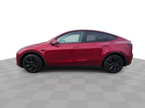 Red 2025 Tesla Model Y Long Range