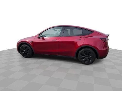 Red 2025 Tesla Model Y Long Range