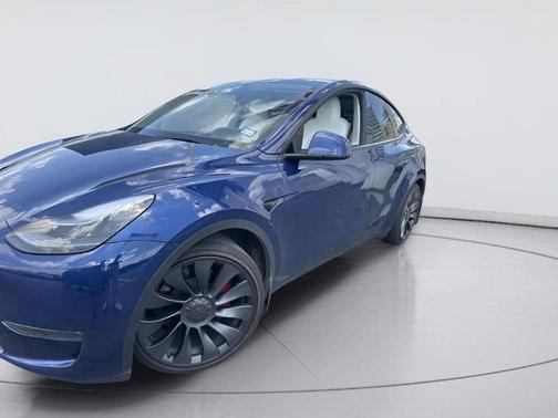 Blue 2024 Tesla Model Y Performance