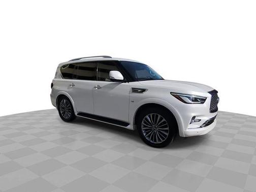 Moonstone White 2019 INFINITI QX80 Luxe