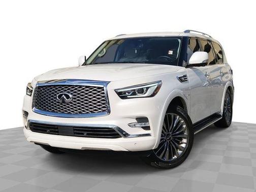 Moonstone White 2019 INFINITI QX80 Luxe