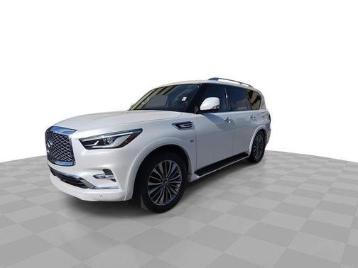 Moonstone White 2019 INFINITI QX80 Luxe
