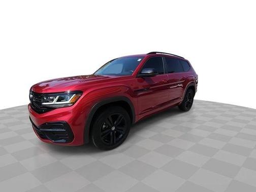 Aurora Red Metallic 2023 Volkswagen Atlas 3.6 V6 SEL R-Line Black