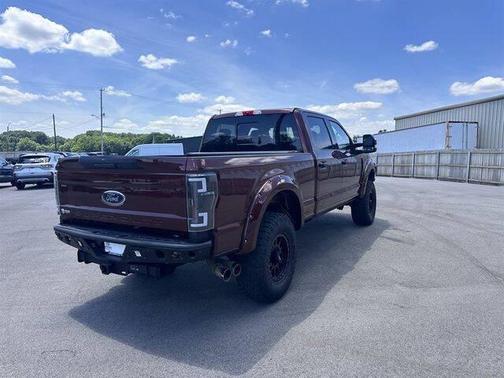 Red 2017 Ford F-250 Lariat