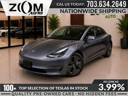 Solid Black 2023 Tesla Model 3 Standard Range Plus
