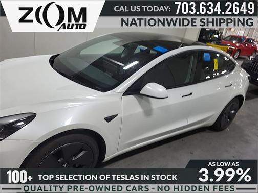 Pearl White Multi-Coat 2023 Tesla Model 3 Standard Range Plus