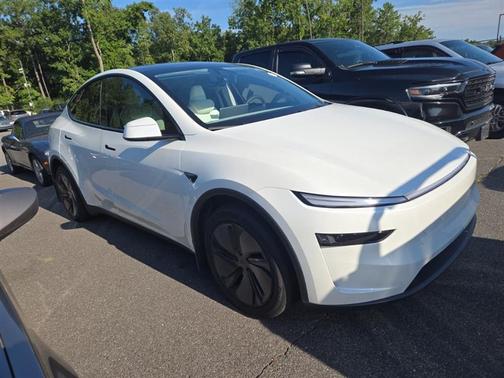 Pearl White Multi-Coat 2026 Tesla Model Y Long Range Launch Series