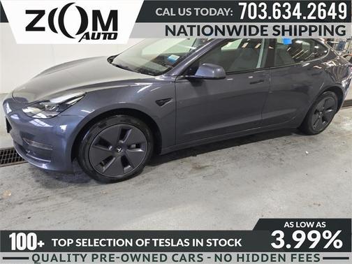 Solid Black 2023 Tesla Model 3 Standard Range Plus