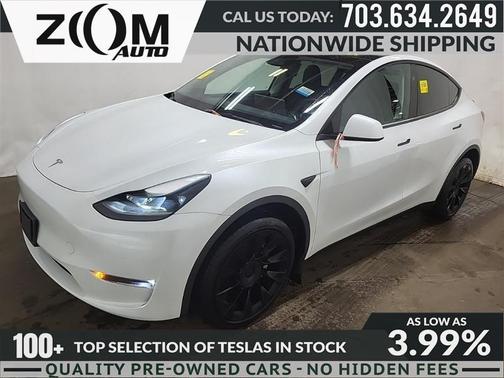 Pearl White Multi-Coat 2023 Tesla Model Y Long Range Dual Motor All-Wheel Drive