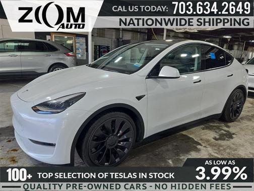 Pearl White Multi-Coat 2023 Tesla Model Y Performance Dual Motor All-Wheel Drive