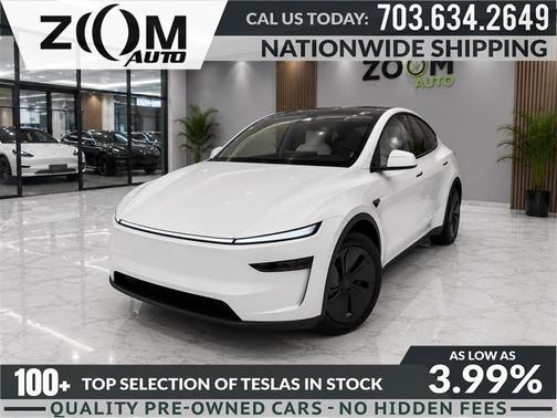 Pearl White Multi-Coat 2026 Tesla Model Y Long Range Launch Series