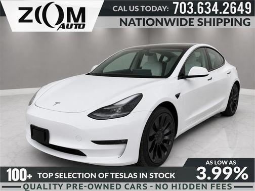 Pearl White Multi-Coat 2023 Tesla Model 3 Performance