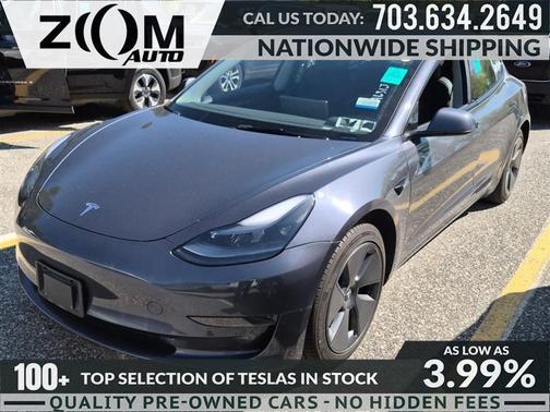 Solid Black 2023 Tesla Model 3 Standard Range Plus