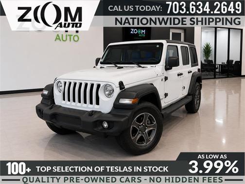 Bright White Clearcoat 2018 Jeep Wrangler Unlimited Sport