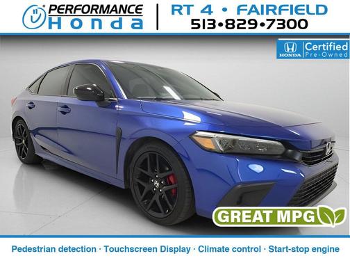 Boost Blue Pearl 2023 Honda Civic Sport