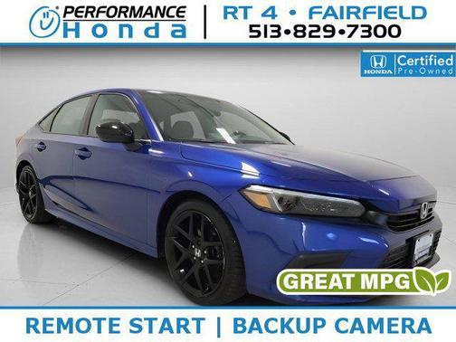 Boost Blue Pearl 2022 Honda Civic Sport