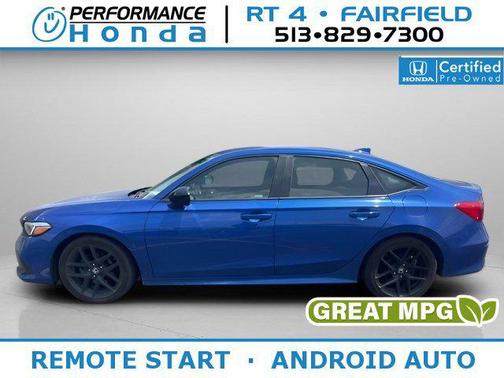 Boost Blue Pearl 2022 Honda Civic Sport