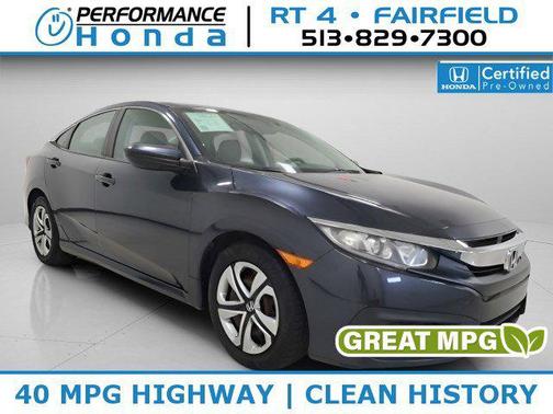 Cosmic Blue Metallic 2017 Honda Civic LX
