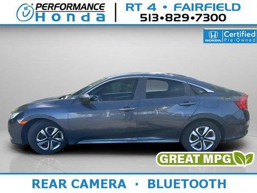 Cosmic Blue Metallic 2017 Honda Civic LX