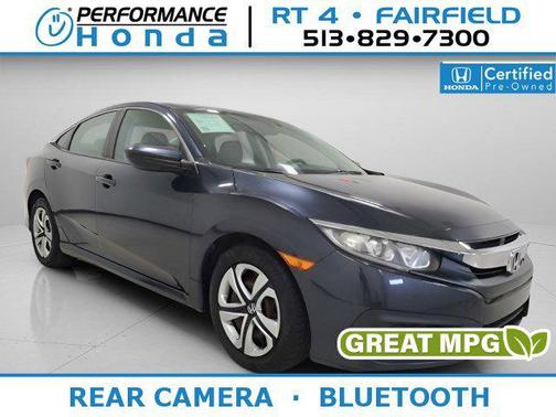 Cosmic Blue Metallic 2017 Honda Civic LX