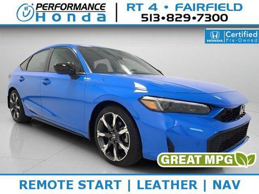 Boost Blue Pearl 2025 Honda Civic Hybrid Sport Touring