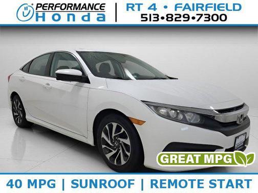 White Orchid Pearl 2018 Honda Civic EX