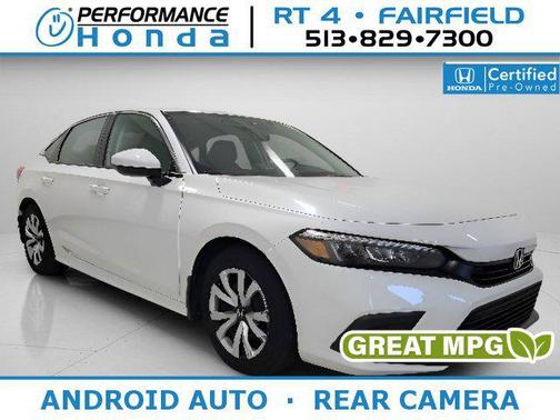 Platinum White Pearl 2023 Honda Civic LX