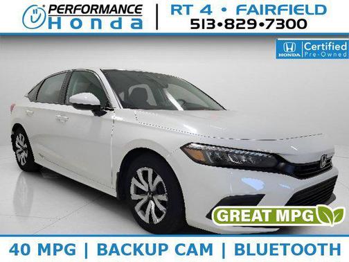 Platinum White Pearl 2023 Honda Civic LX