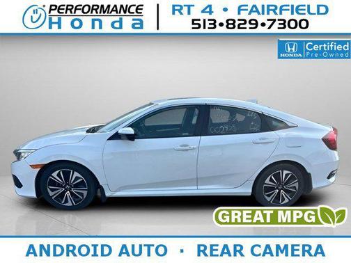 White Orchid Pearl 2018 Honda Civic EX-T