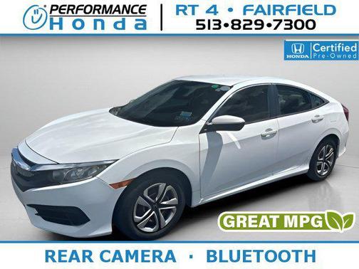 White Orchid Pearl 2017 Honda Civic LX