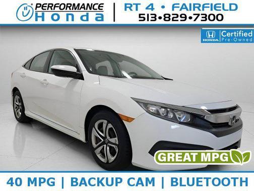 White Orchid Pearl 2017 Honda Civic LX