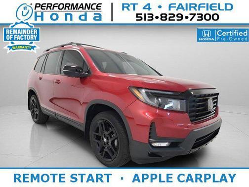 Radiant Red Metallic II 2024 Honda Passport AWD Black