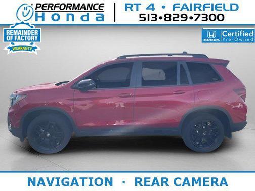 Radiant Red Metallic II 2024 Honda Passport AWD Black