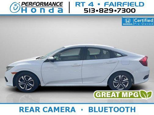 White Orchid Pearl 2017 Honda Civic LX