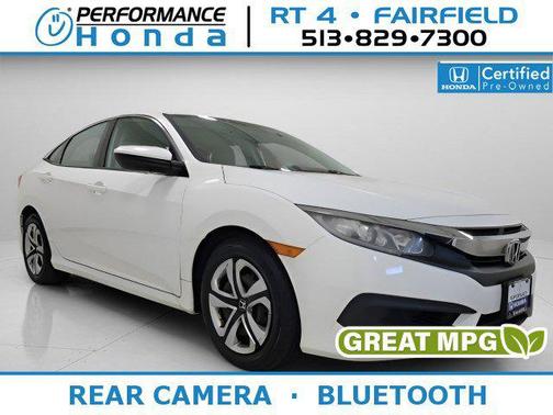 White Orchid Pearl 2017 Honda Civic LX