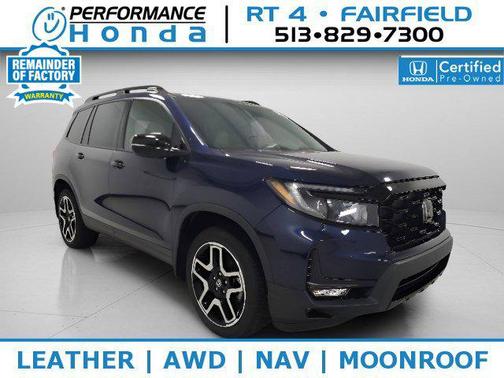 Obsidian Blue Pearl 2022 Honda Passport AWD Elite